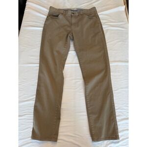 Peter Millar Mens 35 Tan Khaki Cotton Modal Stretch 5-Pocket Pants ME0B39